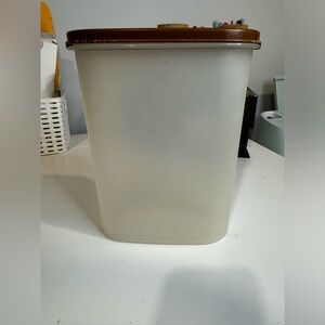 Vintage Tupperware with brown  lid